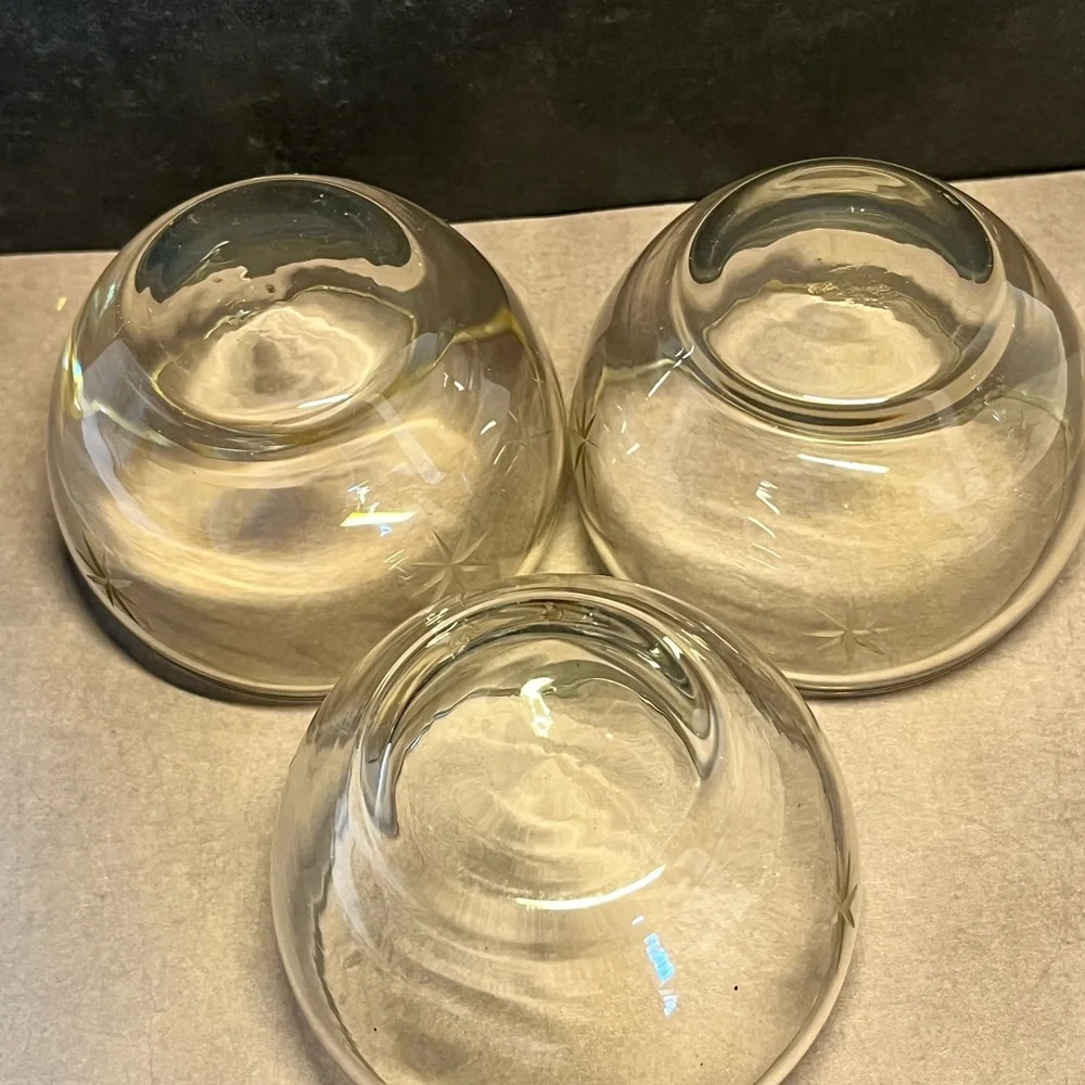 Dorothy Thorpe Roly Poly Pointed Etched Star Cocktail Glasses Vintage MCM Set 6